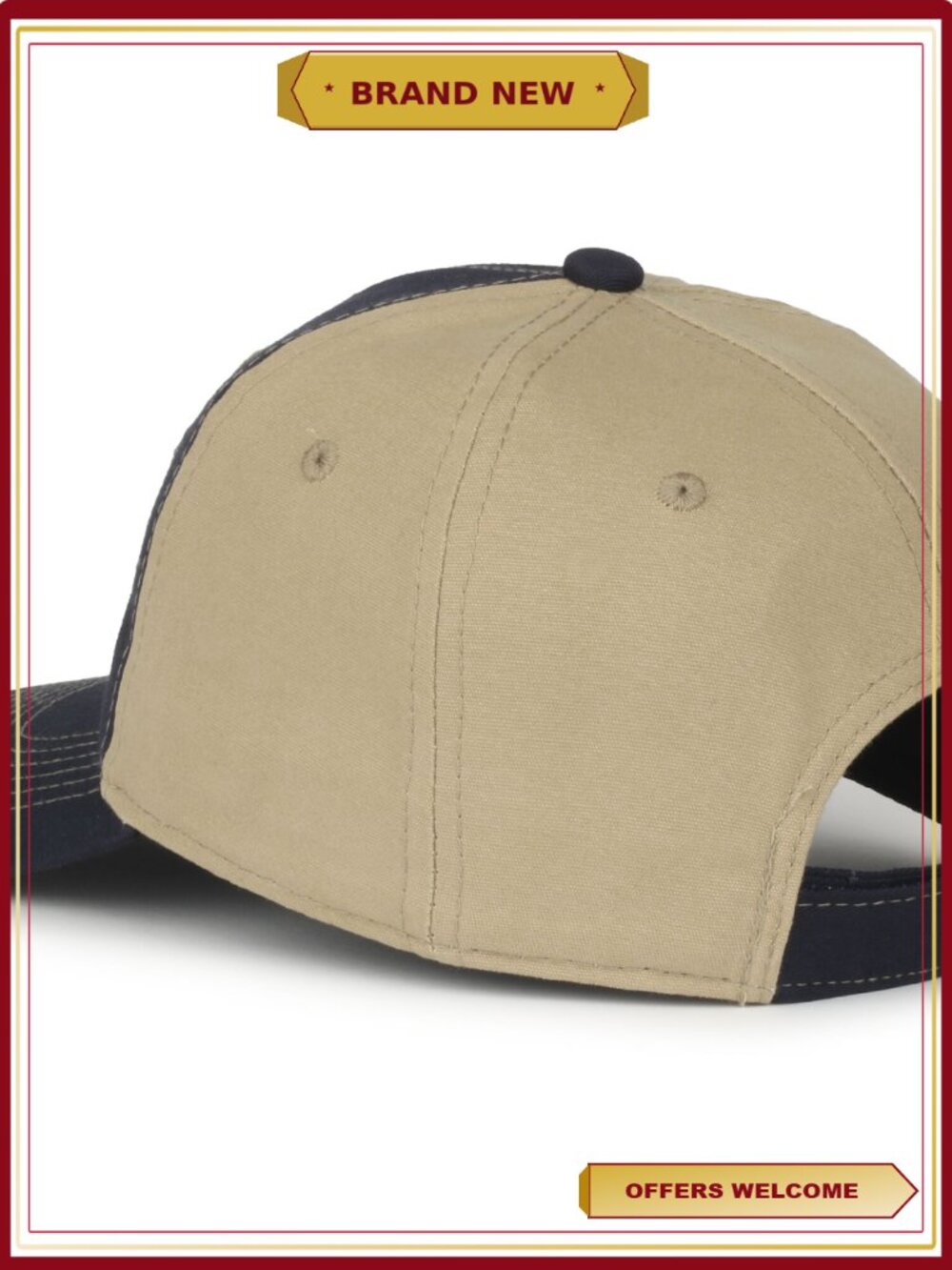 Flag Patch Low Crown Logo Hat Cotton
